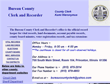 Tablet Screenshot of bureaucountyclerk.com